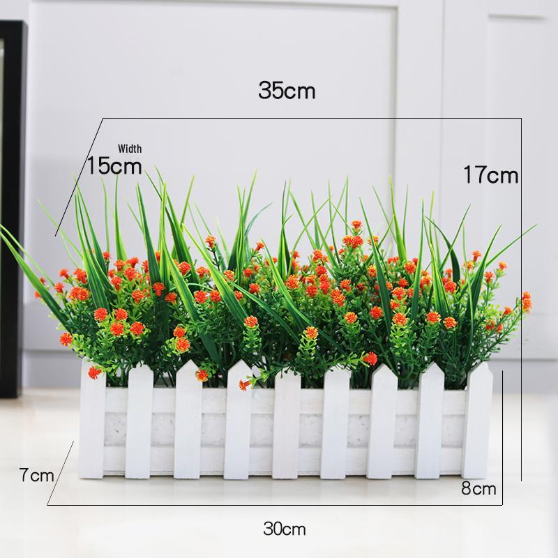 Arrangement de Pothos, Herbe Artificielle et Fleurs en Soie pour la Décoration de la Maison