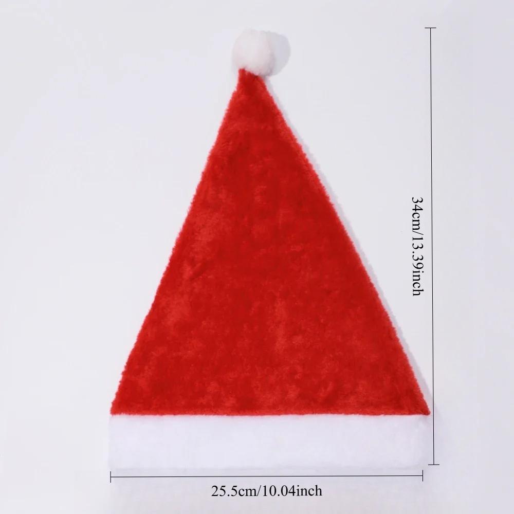 Czapki Świąteczne Włókninowe Czapki Świętego Mikołaja dla Dorosłych Dzieci Czerwone Czapki Świąteczne Kobiety Mężczyźni Dekoracja na Imprezę Festiwalową Noworoczną Prezenty