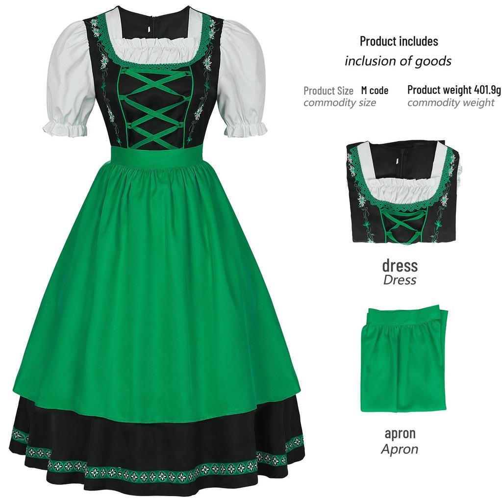 Bavarian Women's Oktoberfest Costume - Halloween Carnival Dungaree Set