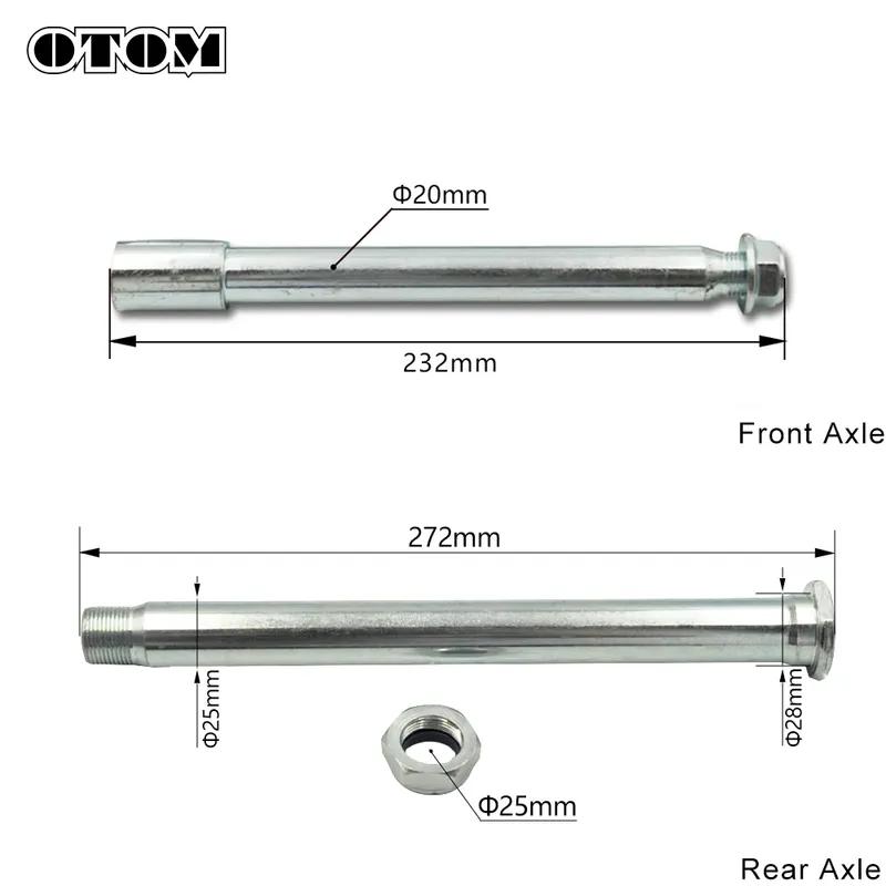 OTOM Motorrad Zubehör Vorderachse Hinterachse Radnabe Achse Mit Mutter Satz Für HONDA CRF250R CRF250X CRF450R CRF450X 2002-2019