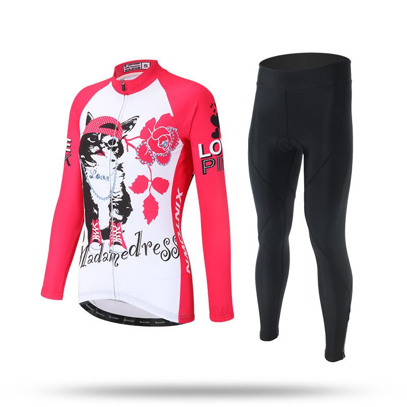 2026 Women's Long Sleeve Cycling Set Spring Bicycle Suit Quick Dry Outdoor Riding Gear