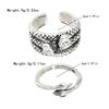 Retro Gothic Punk Street Ring Set: Distressed Black Hand Jewelry