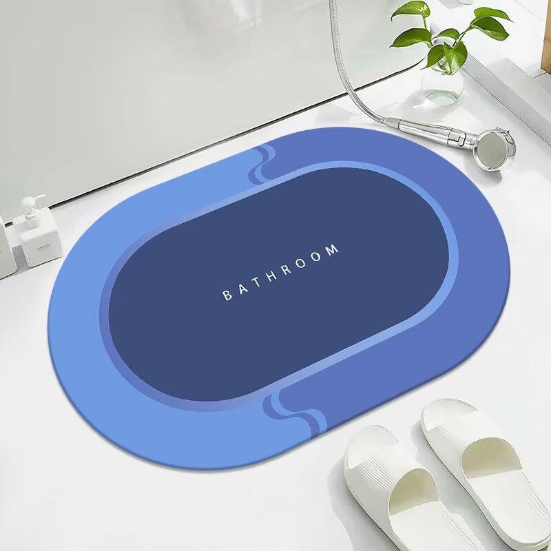 Toilettenbodenmatte Badezimmer rutschfest saugfähig Toilette stark Tür Toilette Kieselgur schnelltrocknend Fußmatte Teppich Badezimmer