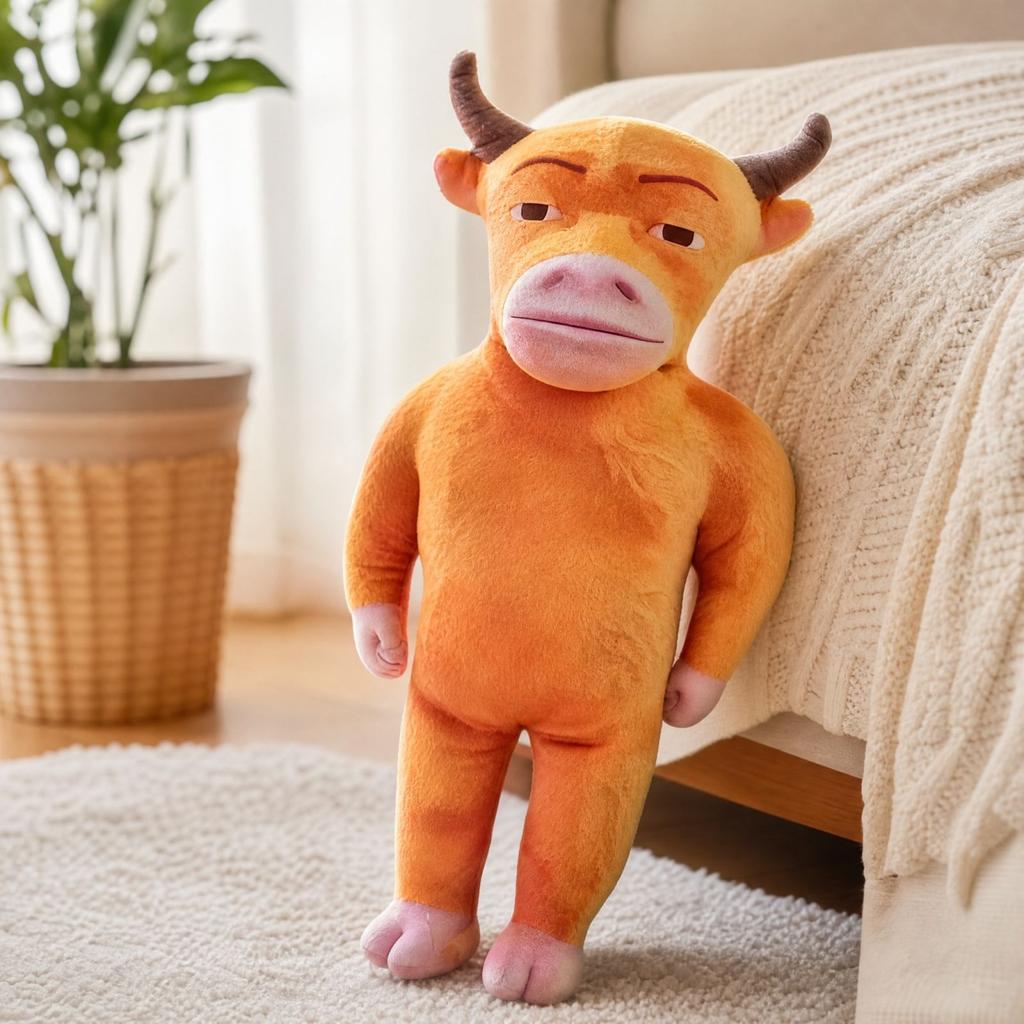 Cute Cow Plush Toy Stuffed Animal, Soft Plushie for Kids Children Toddlers, Great Birthday Present