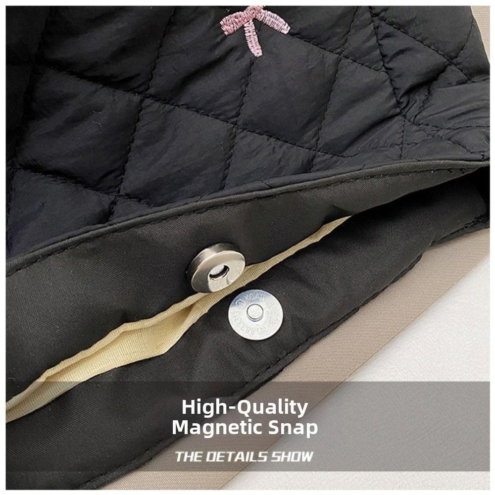 Fashion Quilted Shoulder Bag Large Capacity Underarm Bags Handheld Shopping Bag Lightweight Puffy Handbags for Women Girls