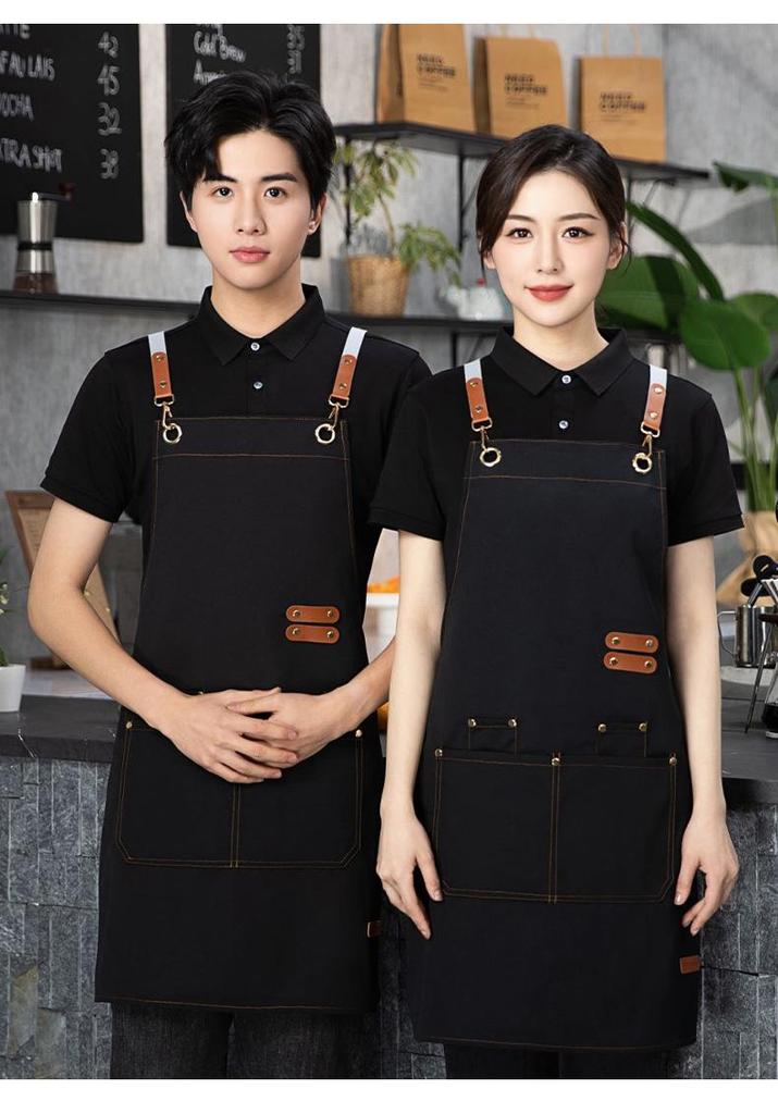 Custom Waterproof Dirt-Resistant Canvas Apron for Catering and Kitchen Workwear