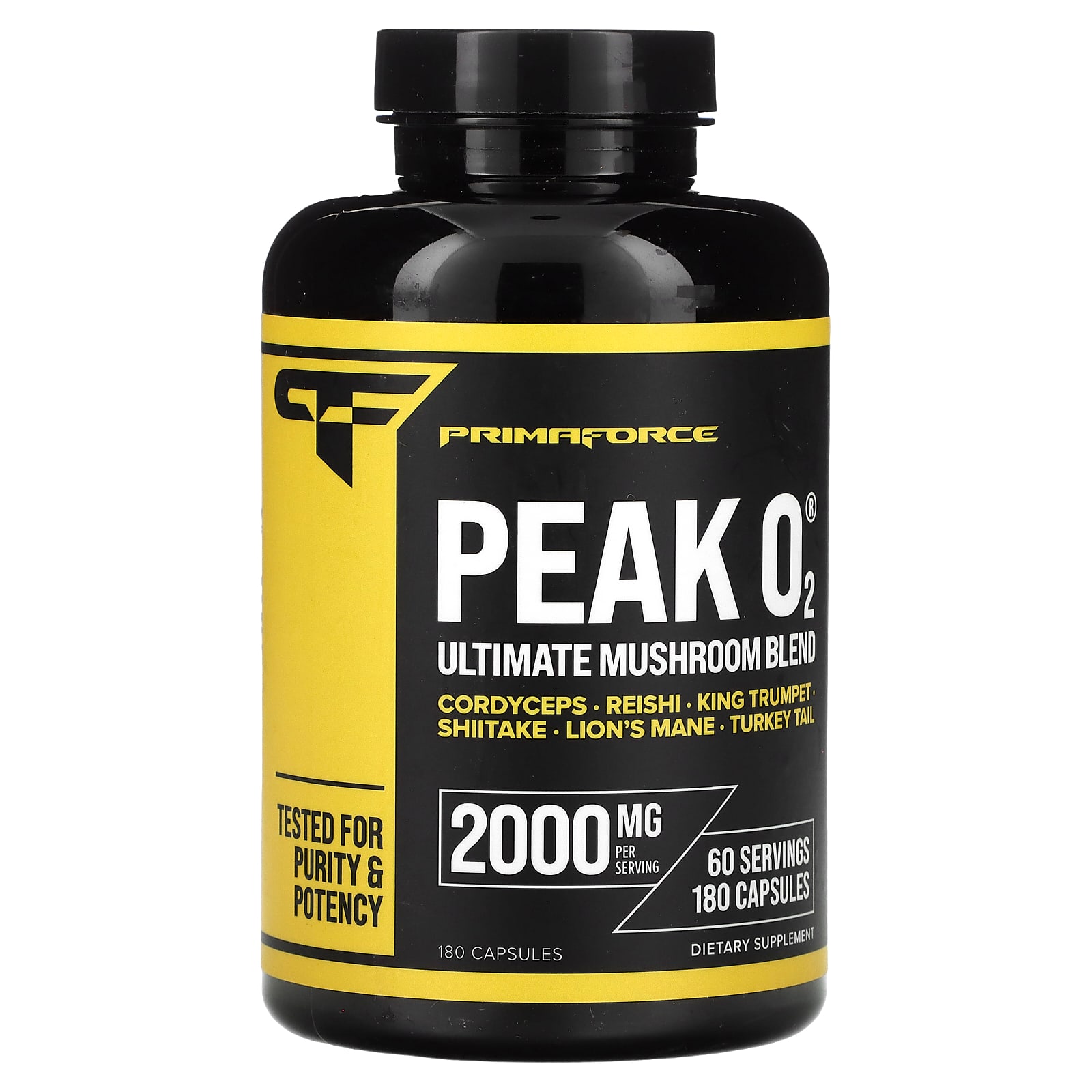 

Peak O2, Ultimate Mushroom Blend, 2,000Mg, 180 Capsules (666Mg per Capsule)