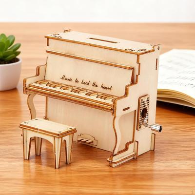 3D stavebnice klavíru pro dospělé, řemeslná stavebnice, prasátko, stolní ozdoba