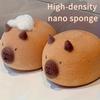 Soft Nano Capybara Bath Sponge, Gentle Exfoliating Shower Cleansing Brush, High-Density Foaming Bath Tool & Lovely Gift for Home