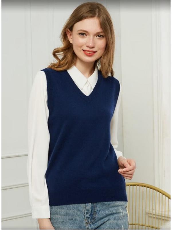 Hengyuanxiang Women's Wool Knit Pullover Sweater Vest