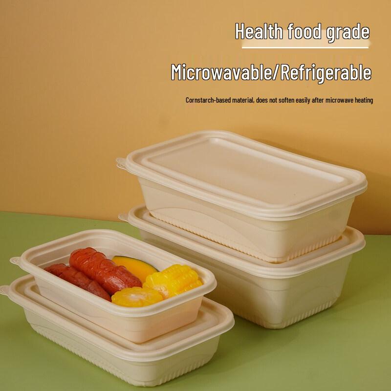 Aoran Degradable Disposable Compartment Takeaway Food Containers