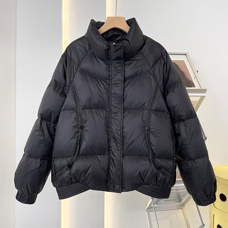 Pinghu down jacket women's winter new short thickened duck down jacket elegant wind