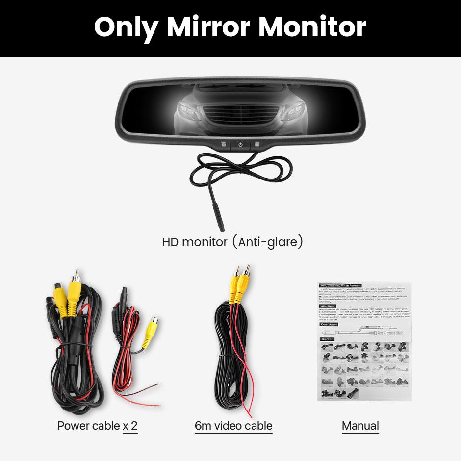 

Greenyi оригинальный кронштейн HD 4.3 800x480P автоматическое затемнение электронный антибликовый автомобильный зеркало заднего вида монитор с камерой заднего вида