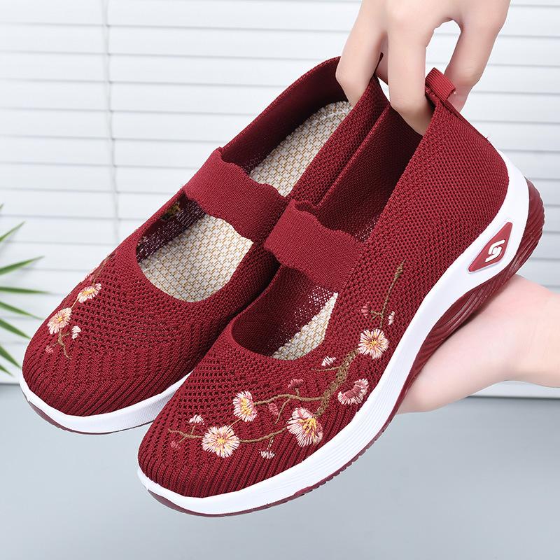 Cloth Shoes, Women's Single Shoes, Casual Breathable Walking Shoes, Mesh Shoes