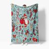 TU Festive Christmas Blanket Cozy Throw Sherpa Flannel Reversible Holiday Decor Gift Home Decor Throw Blanket Warm Soft Plush Co