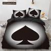 Poker Bettwäsche Set Karte Feuer Poker Spiel Dekor Polyester Bettdecke Abdeckung Set Mit Kissenbezug Poker Wettbewerb Thema King Size