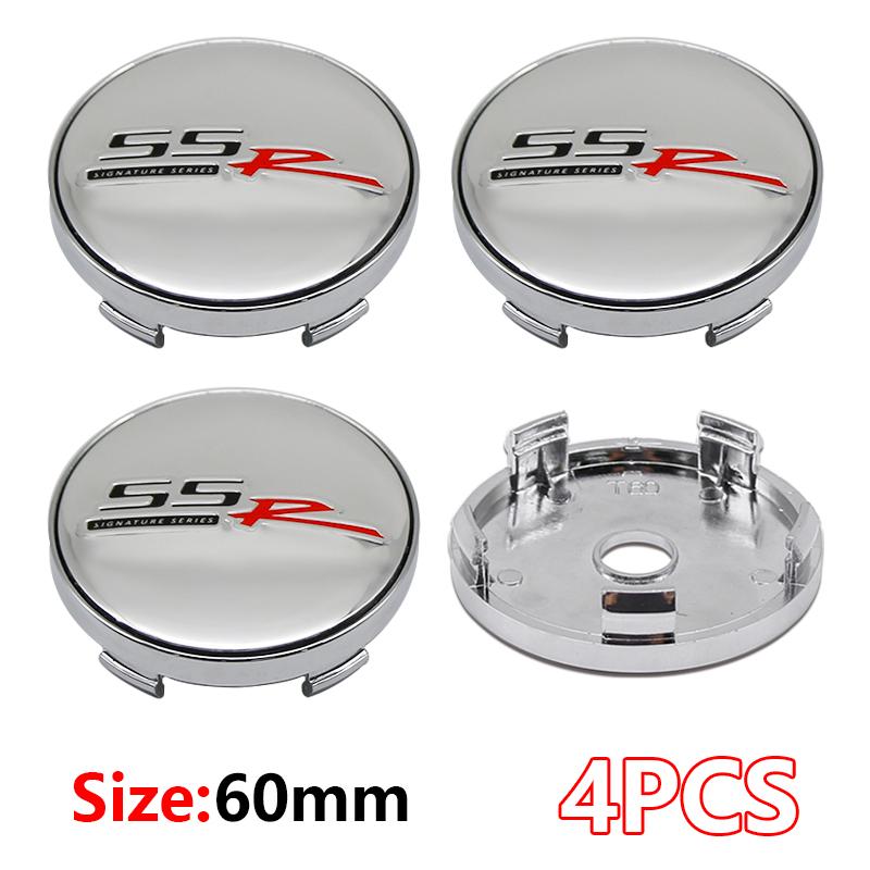 4Pcs ABS+Aluminum 60mm Emblem Car Wheel Hub Center Cap Car Parts For Chevrolet Cruze Captiva Lacetti Spark Aveo Orlando Camaro