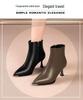 Black Pointed Toe Stiletto Ankle Boots - Stylish & Comfortable Women's Heels for Autumn/Winter