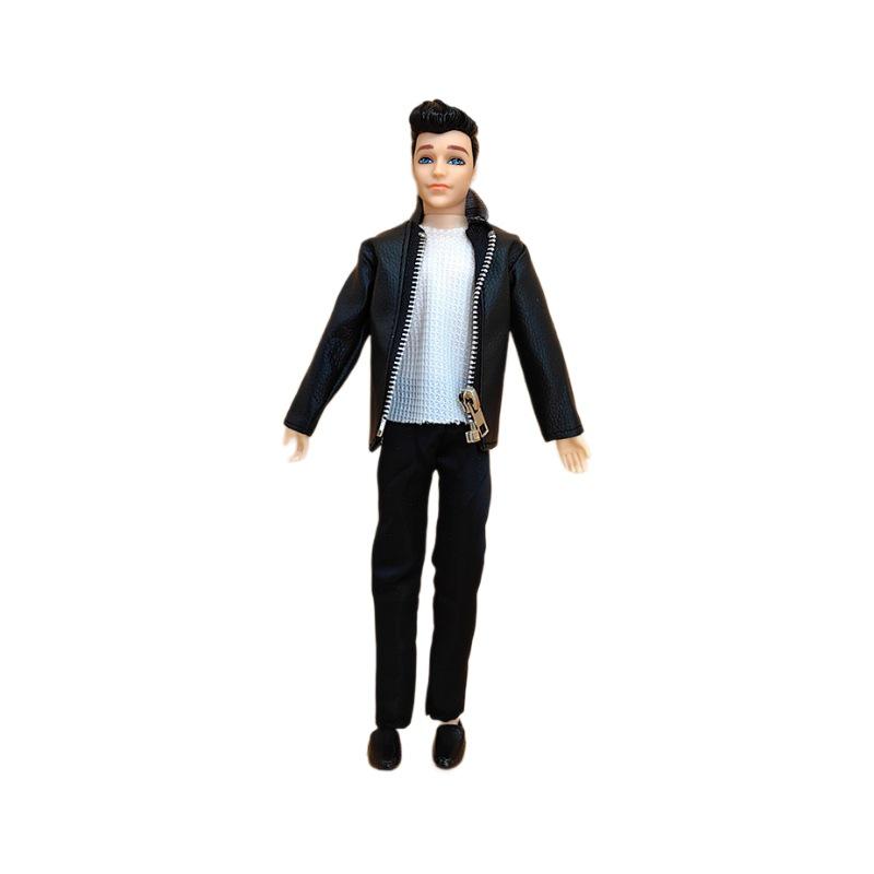 11-calowy 30cm Realistyczny Przegubowy Kostium Księcia: Zestaw skórzanej kurtki i spodni