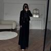 2025 Autumn Women's Suede A-line Woolen Dress with Zipper - Fashionable Long Sleeve Office Wear