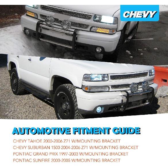 AUTOWIKI Tåkelys Passer Til 2000-2006 Chevy Tahoe Z71, 2004-2006 Chevy Suburban 1500 Z71, 1997-2003 Pontiac Grand Prix, 2000-2005 Pontiac Sunfire