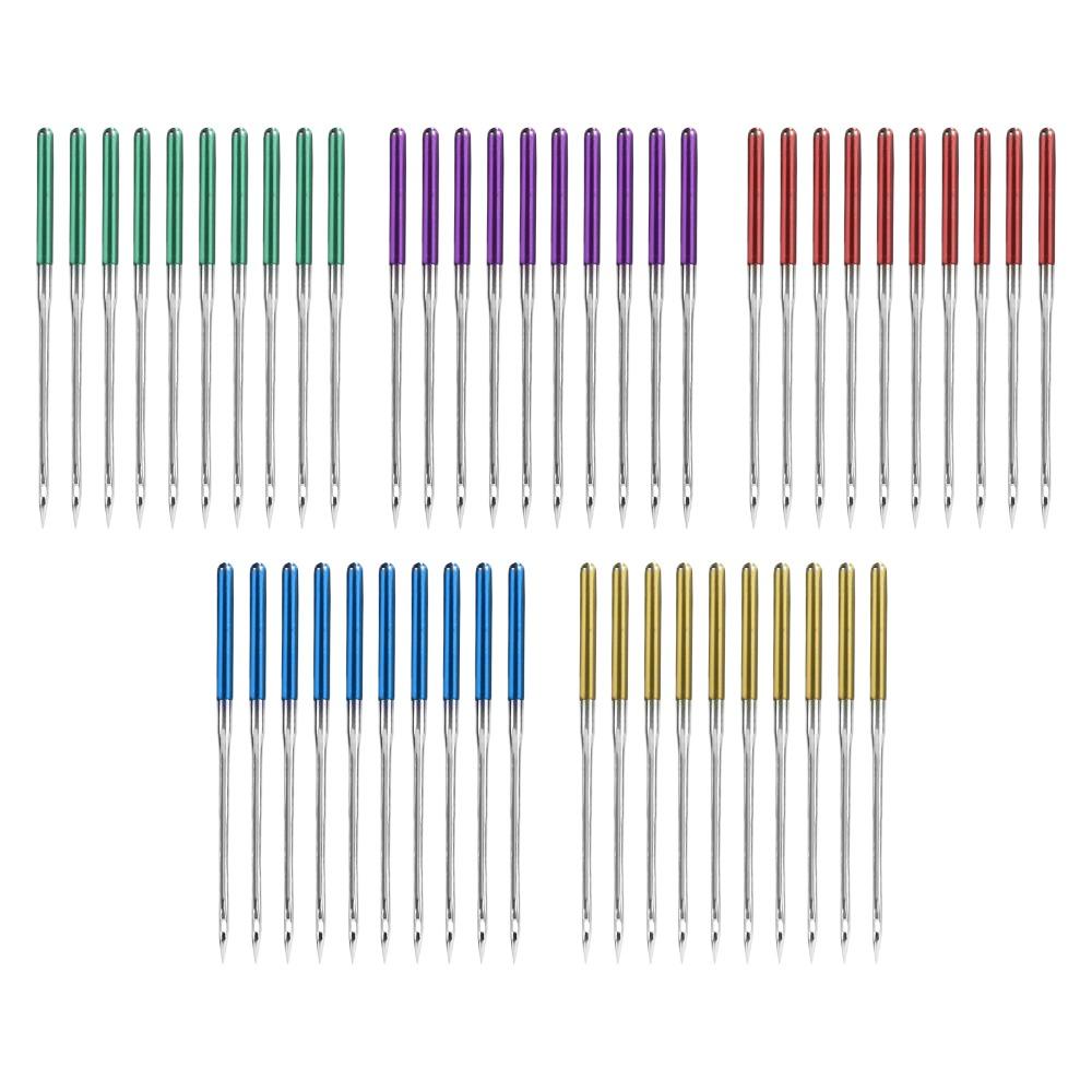 Jehly do šicího stroje s barevnou stopkou pro většinu domácích elektrických šicích strojů a staromódních šicích strojů.