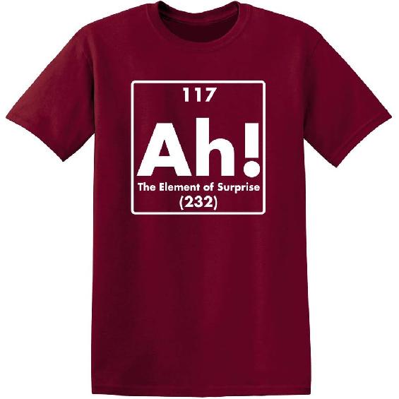 Ah! The Element of Surprise | Mens Graphic T-Shirts Funny | Cool Graphic Tees Men Vintage | Novelty Sarcastic Funny T Shirt