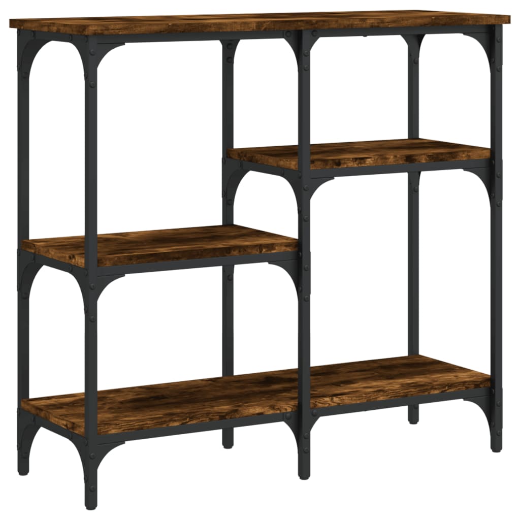 Console Table Smoked Oak 80x29x75 cm Wood Based Material