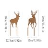 1Pc Iron Deer-Shaped Garden Decoration Ground Insert, Outdoor Christmas Decoration, Suitable for Outdoor Lawn and Courtyard Garden Decoration