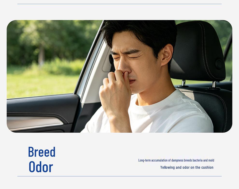 Summer Cool & Ventilated Car Seat Cushion with USB Fan - Ice Silk Breathable Pad for Heat Dissipation