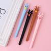 Creative Cute Reindeer Ballpoint Pen - Soft Rubber Fawn Shape for Christmas, Black Ink Signature Pen
