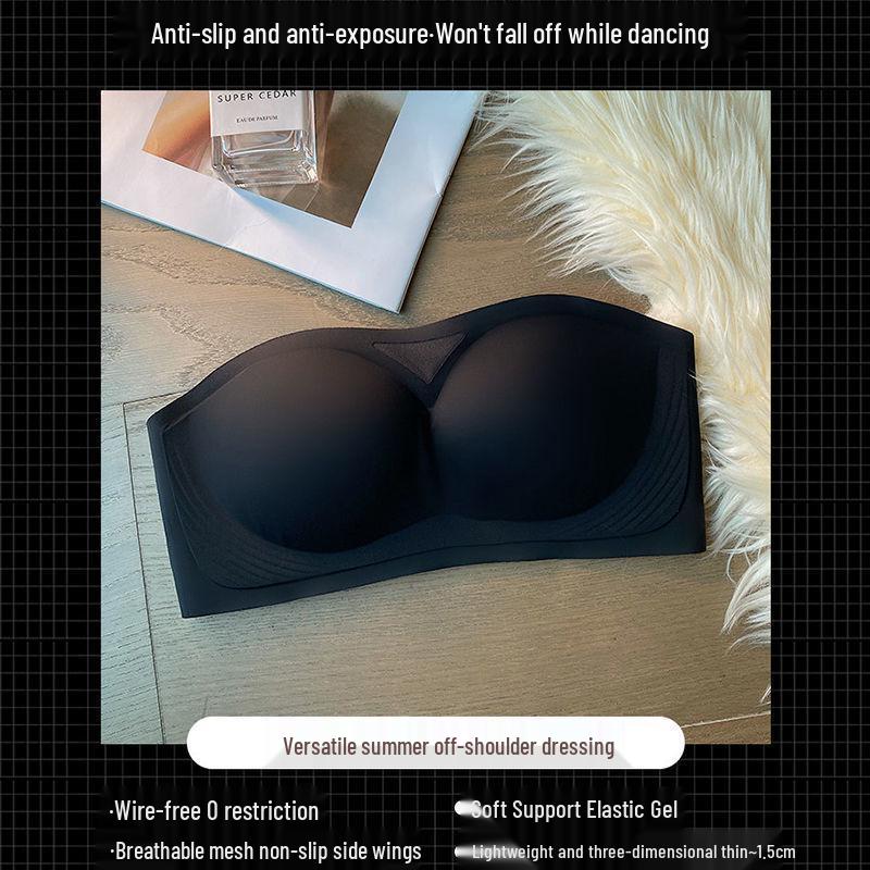 Seamless Strapless Non-Slip Bandeau: Invisible Lift & Support Bra for Small Chest