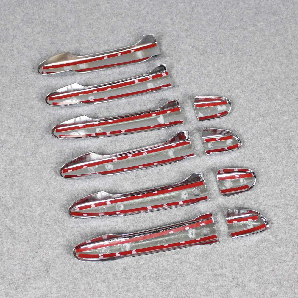 RUIQ Chrome Outer Door Handle Covers for Mazda Demio DJ Series and Mazda 2 Demio (Full Coverage)
