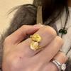 Classic and minimalist lotus bag Maple Leaf rings for women Light Luxury Charms ring Opening Simple banquet  Gifts