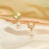 Damen Mädchen Elegante Trendige Wassertropfen Perlenohrringe Einfache Funkelnde Diamantohrringe Temperament Ohrringe