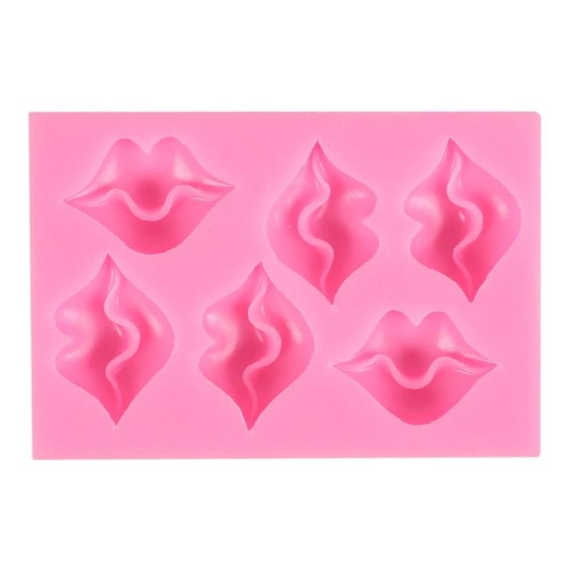 Red Lip Biscuits Silicone Mold Chocolate Candy Mold for Diy Dessert Ice Block Mold Handmade Cupcake Decor Baking Tool