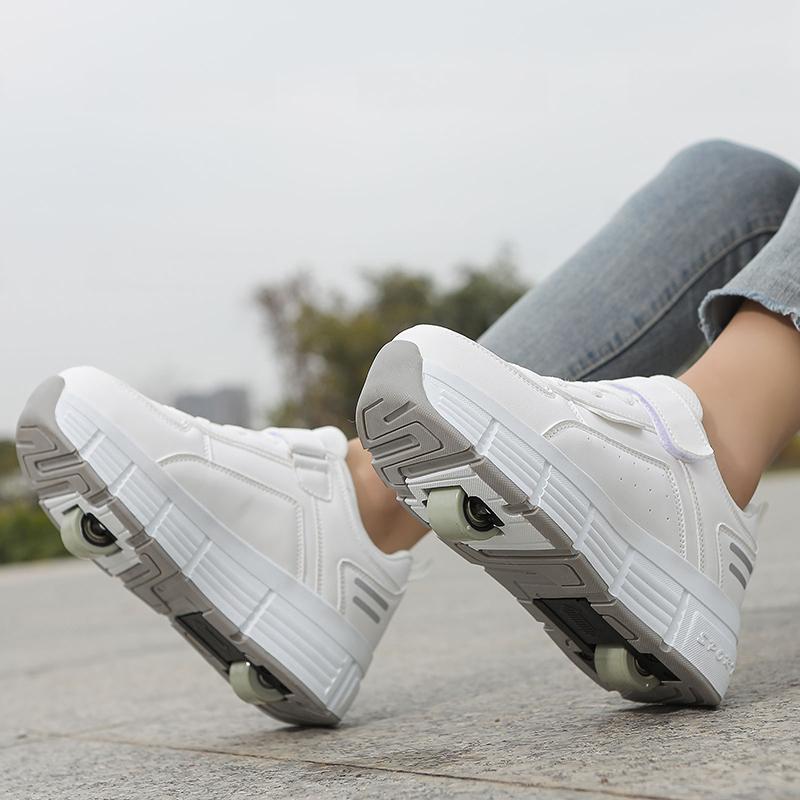 31-40 Children's Plus Size Fashionable Thick Soled Roller Skates Children's Wheeled Sports Shoes Outdoor Sports Shoes