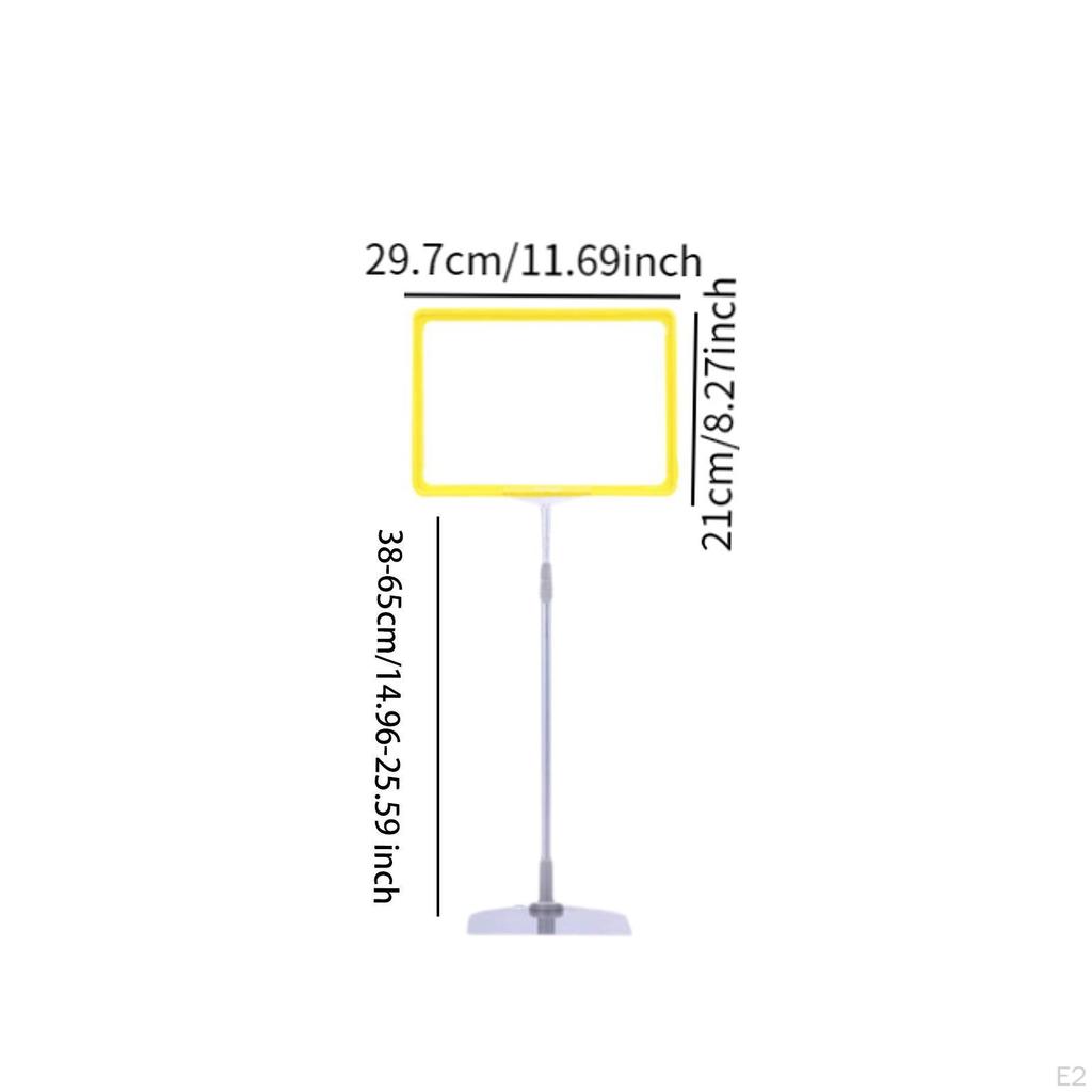 Justerbart skiltstativ gulvstativ Notat Gjenbrukbart, Butikkmerke, Allsidig ramme
