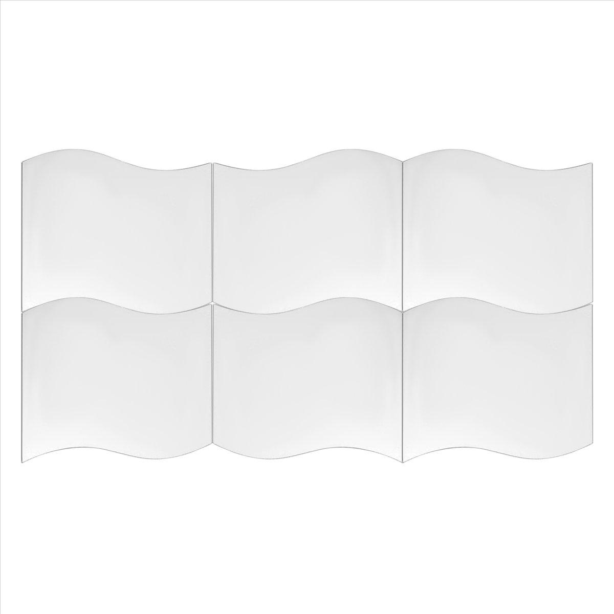 

BHBL 6pcs Mirror wall Wall style square sticker with pattern of silver waves Nursery decoration China Mainland