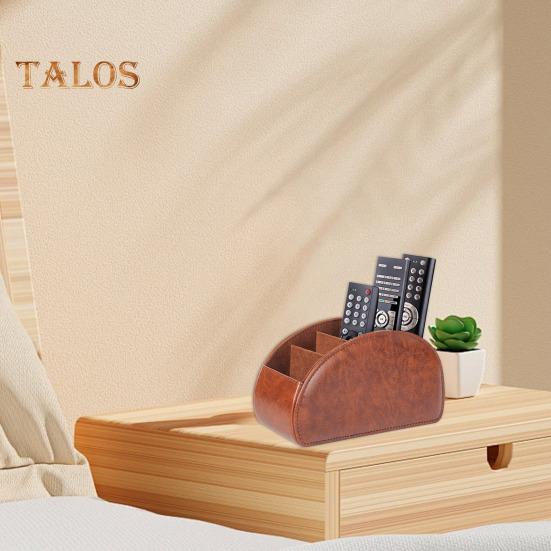 Remote Control Holder Storage Box with 5 Compartments Large Capacity Remote Control Storage Organizer Pen Holder