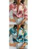 European & American Spring/Fall New Style Long Sleeve Lapel Loose Fit Digital Print Shirt