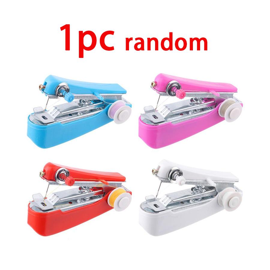 1/2/4pcs Colorful Mini Handheld Sewing Machine Portable Handheld Sewing Supplies for Household Clothes Thin Fabric  XJM