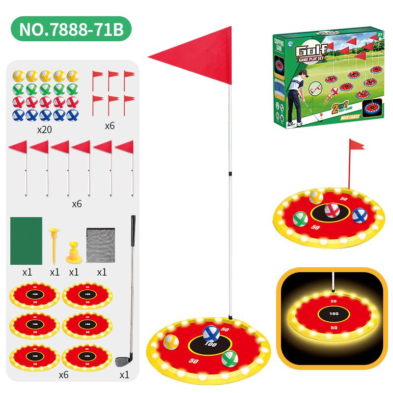 Multi-Function Light-up Children's Golf Set for Indoor & Outdoor Play & Parent-Child Interaction