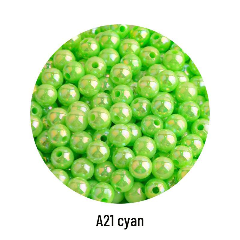 Iridescent AB Color Bubble Beads – Handmade for DIY Bracelets, Wedding Dress Accessories, and Imitation Pearls