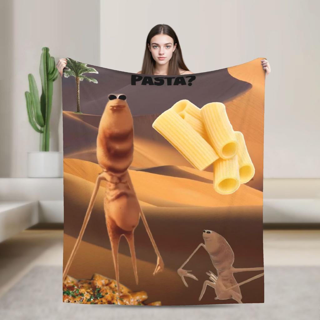 Marcus the Worm Funny Meme Plush Blanket Girls Boys Flannel Throw Blanket For Living Room Warm Soft Quality Bedspread