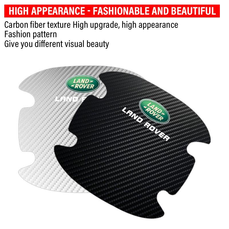 4 Stk./Satz Auto Türgriff Kratzschutz Aufkleber Kohlefaser für Land Rover Range Rover Defender Freelander Discovery 1 2 3 Evoque Rover L322 L405