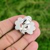 Gift For Her 925 Silver Natural Golden Rutile Multi Stone Flower Adjustable Ring