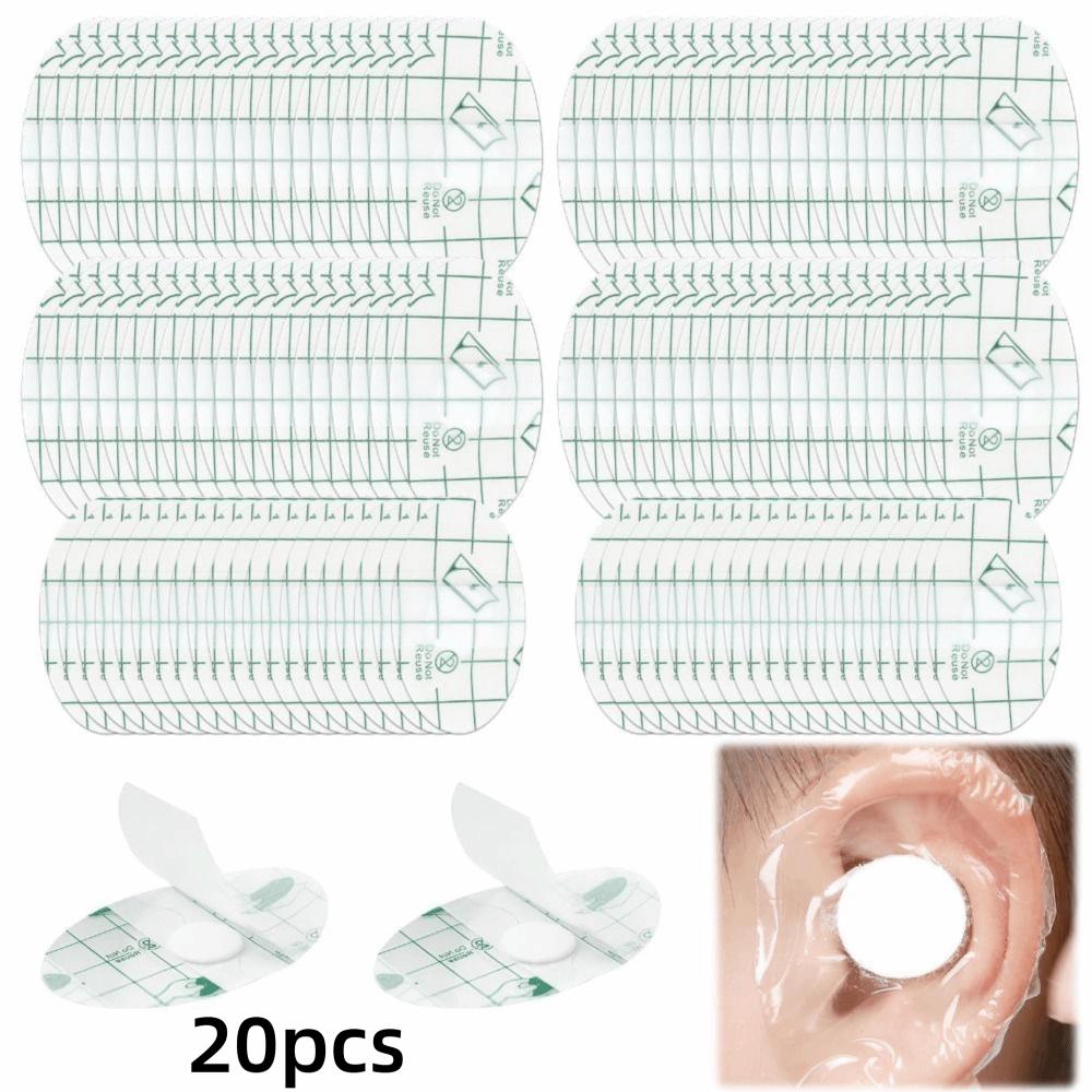 20Pcs New Waterproof Disposable Ear Covers Shield Ear Protection Swimming Ear Stickers Anti-Wear Heel Cover Adults