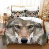 3D White Wolf Bedding Set  Aniaml Bedding Set Single Twin Double Queen King Cal King Size Bed Linen Set