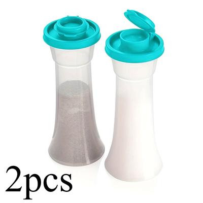 [A Prova di Umidità] Saliera e Pepiera in Plastica con Coperchi | 2 Pezzi | Plastica | A Prova di Umidità, Coperchio Timer | Cucina di Casa, Ristorante, Campeggio
